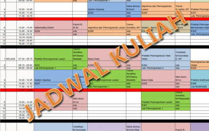 Jadwal Perkuliahan Semester Genap TA 2021/2022