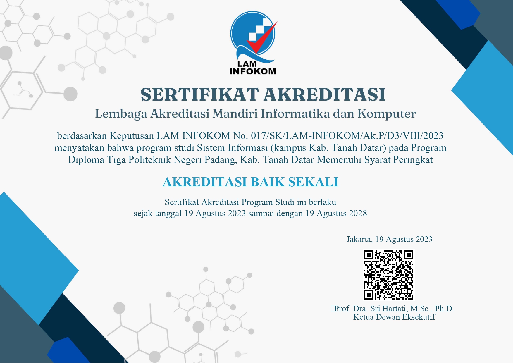 Tiga Program Studi di PSDKU Kabupaten Pelalawan, Tanah Datar, dan Solok Selatan Raih Akreditasi Baik Sekali Tiga Program Studi di PSDKU Kabupaten Pelalawan, Tanah Datar, dan Solok Selatan Raih Akreditasi Baik Sekali