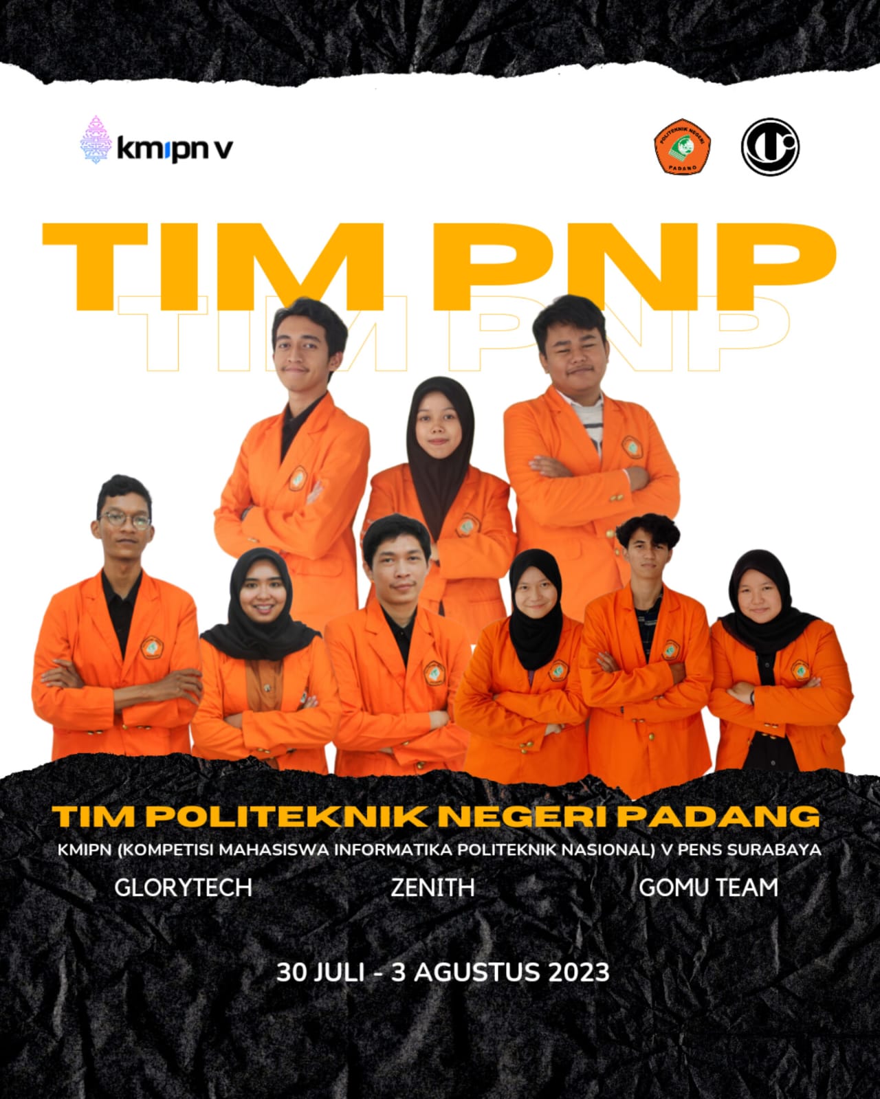 Jurusan Teknologi Informasi Politeknik Negeri Padang Raih Prestasi Gemilang di Kompetisi Mahasiswa Informatika Politeknik Nasional (KMIPN) V