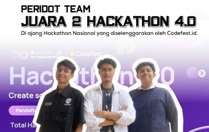 Tim Peridot Raih Juara 2 di HACKATHON 4.0