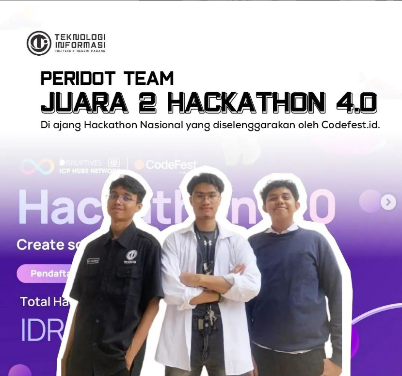 Tim Peridot Raih Juara 2 di HACKATHON 4.0 Tim Peridot Raih Juara 2 di HACKATHON 4.0