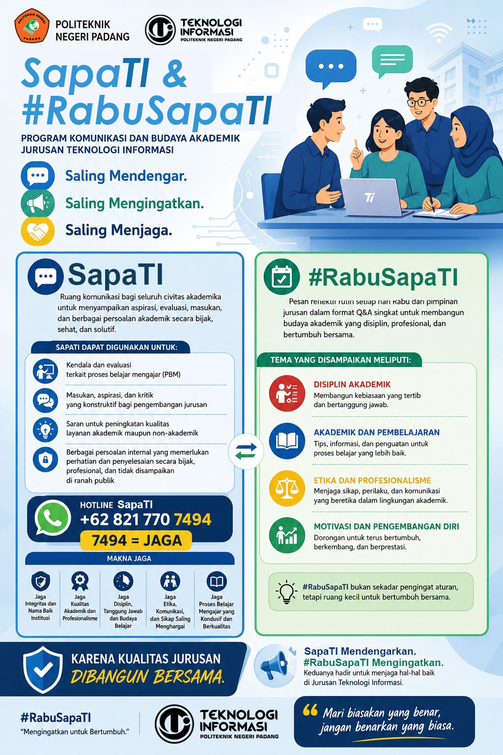 LAUNCHING PROGRAM #RabuSapaTIJurusan Teknologi Informasi Politeknik Negeri Padang LAUNCHING PROGRAM #RabuSapaTIJurusan Teknologi Informasi Politeknik Negeri Padang