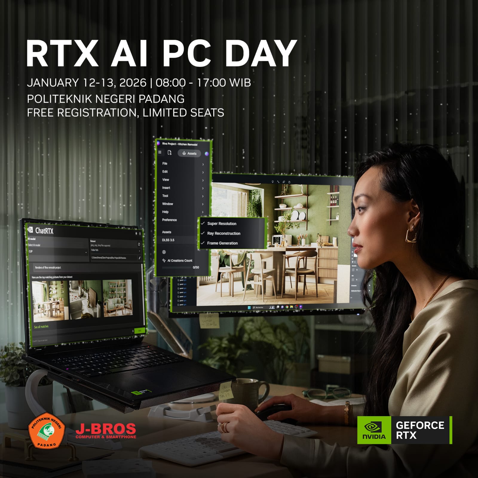 Jurusan Teknologi Informasi Politeknik Negeri Padang Dipercaya Menjadi Panitia Pelaksana NVIDIA RTX AI PC Day 2026 Jurusan Teknologi Informasi Politeknik Negeri Padang Dipercaya Menjadi Panitia Pelaksana NVIDIA RTX AI PC Day 2026