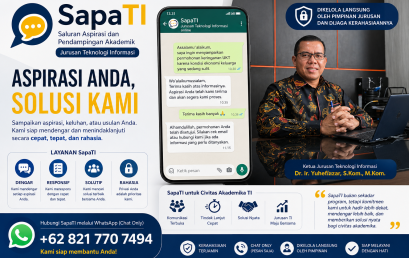 SapaTI Buktikan Diri: Dari Kanal Aspirasi Menjadi Solusi Nyata bagi Civitas Akademika TI