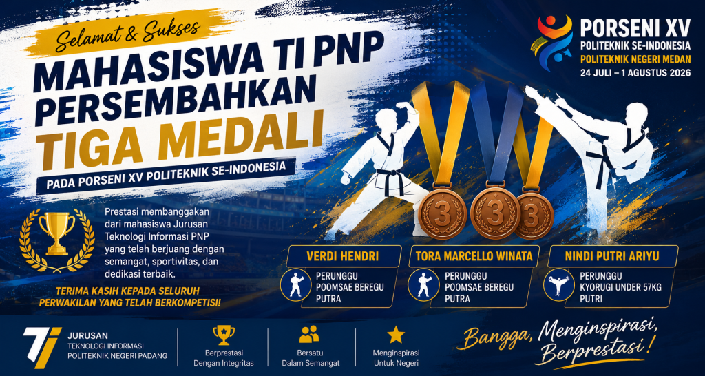 Mahasiswa TI PNP Persembahkan Tiga Medali pada PORSENI XV Politeknik se-Indonesia